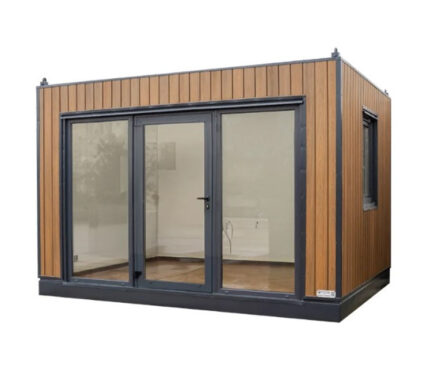 Container Modell Berlin – Moderner Bürocontainer mit Holzoptik, isoliert & sofort nutzbar