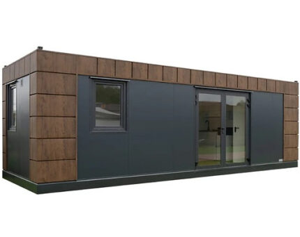 Bürocontainer / Wohncontainer Helsinki 8×3 m – isoliert, modern & komplett ausgestattet